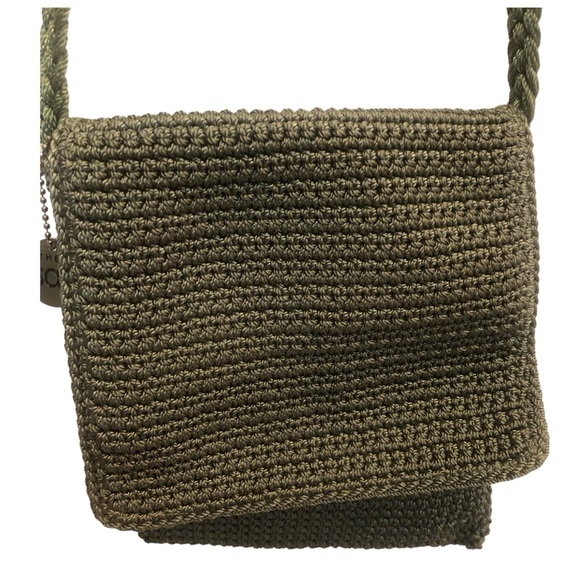 The Sak Handbags - The Sak olive green crochet crossbody bag